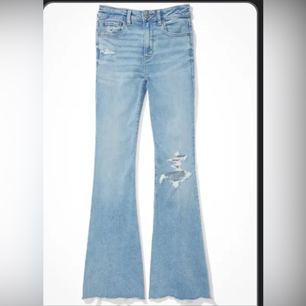 American Eagle Super high rise flare jeans 2 Long